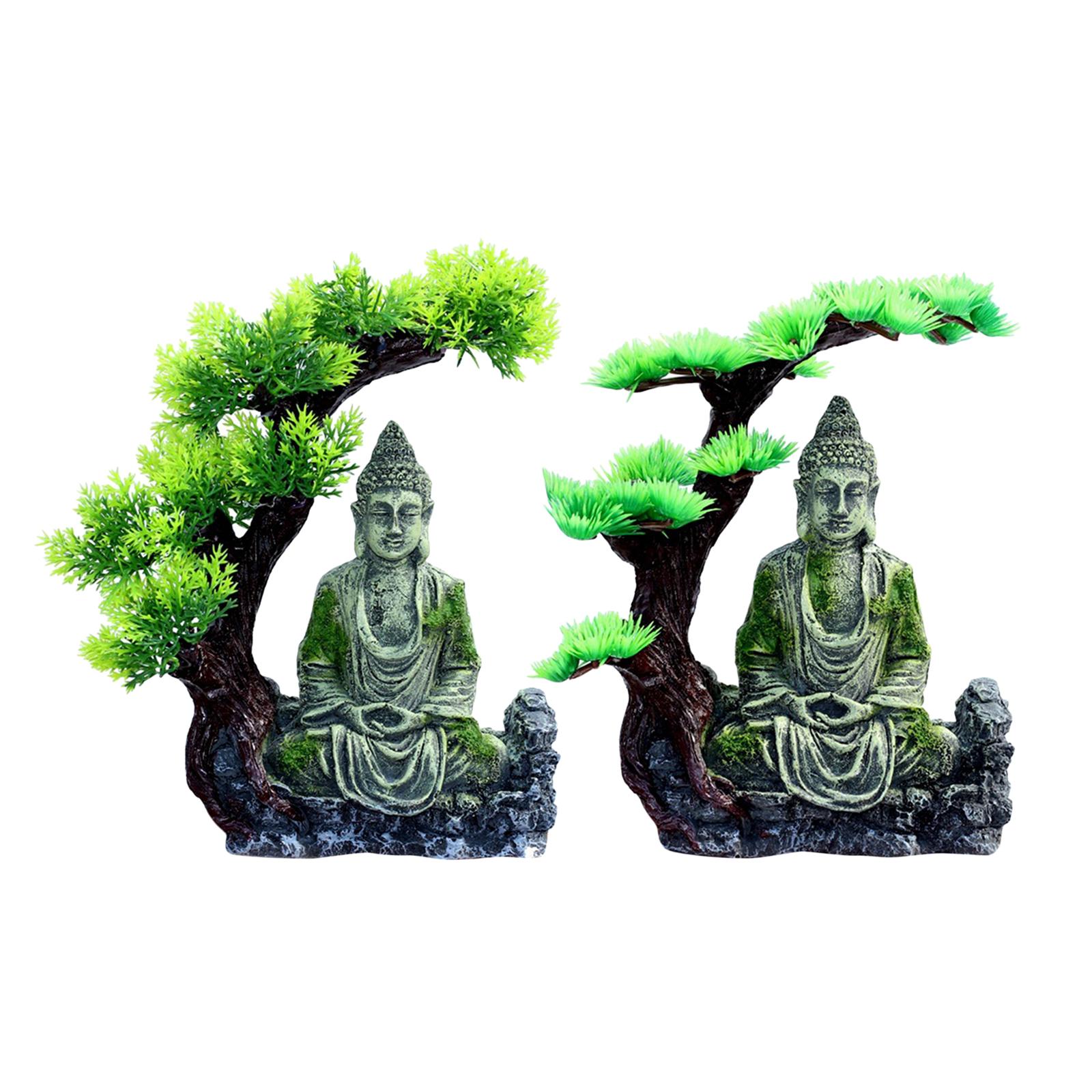 Buddha Statue Aquarium Decorat - Betta Fish Tank ulasan dan harga