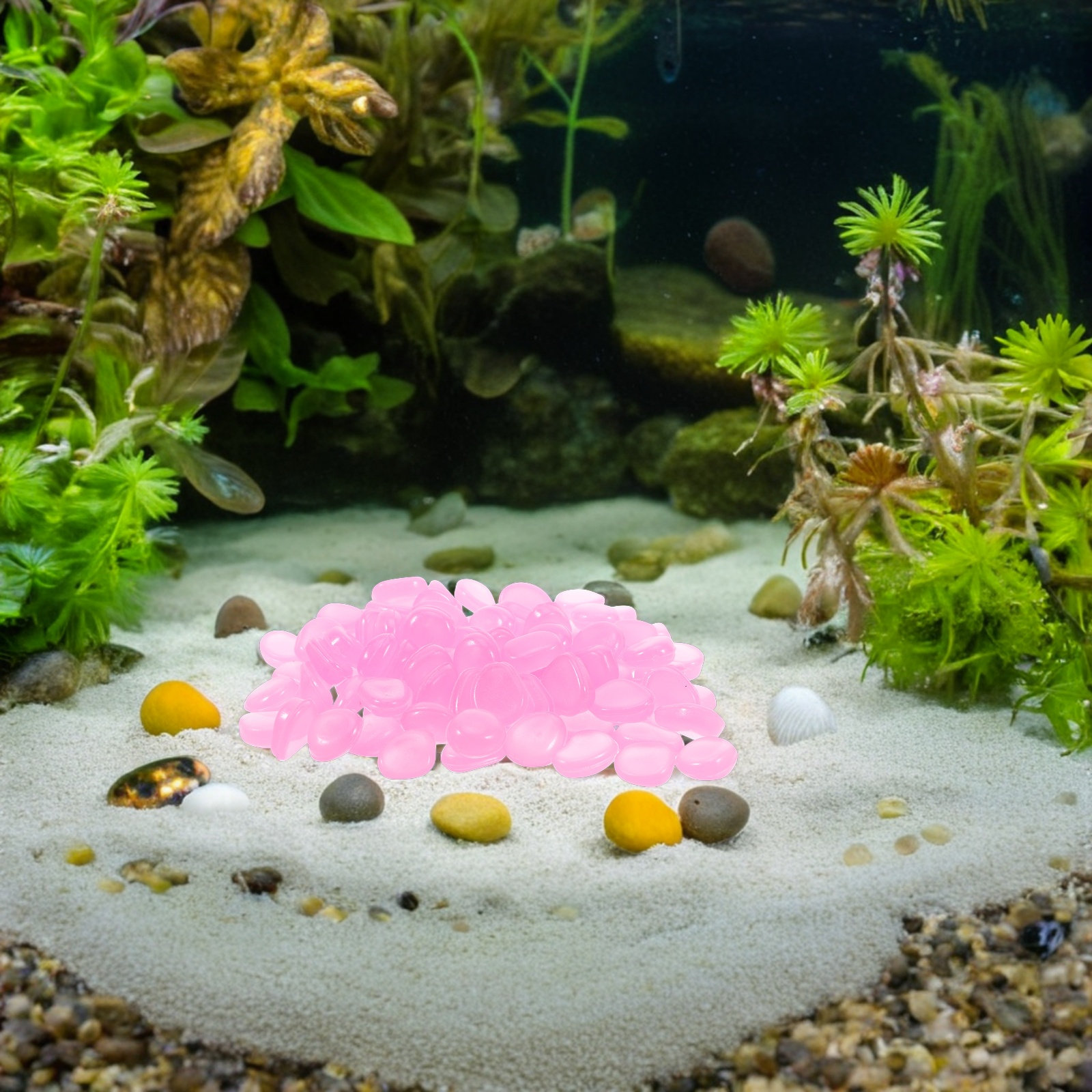 Glow-in-the-Dark Resin Rocks f - Aquarium Plants ulasan dan harga
